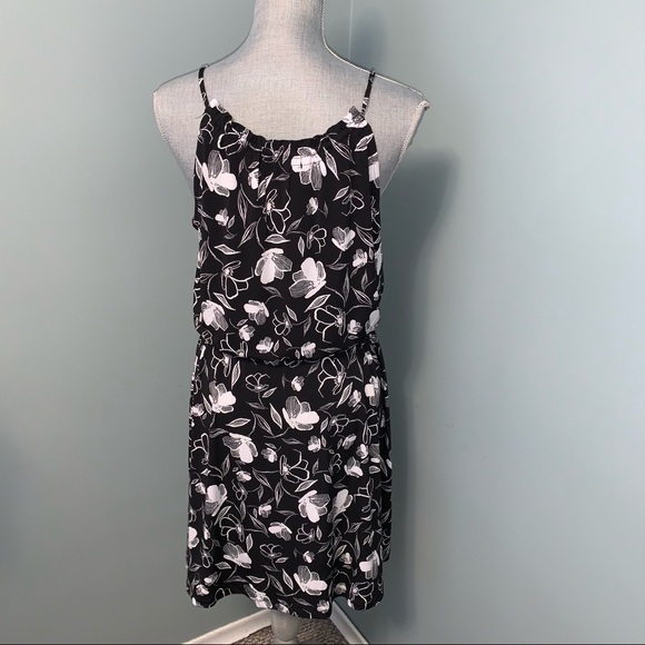 BANANA REPUBLIC size med floral print mini halter sundress dress wedding summer - Picture 3 of 6